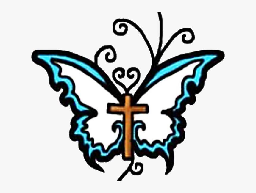 Life Recovery Butterfly - Butterfly With A Cross, HD Png Download