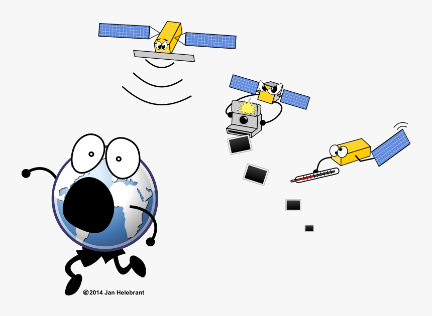 Cartoon Sentinel Satellites / Parody - Remote Sensing Cartoon, HD Png Download