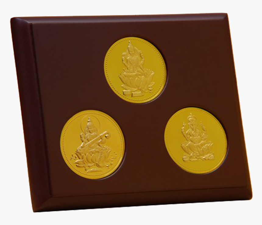 Table Lakshmiji, Ganeshji And Saraswatiji Plain - Coin, HD Png Download