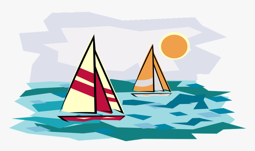 Holiday, Sailboat, Sunset, Boating, Sailing, Vacation - Sailboats Clipart, HD Png Download
