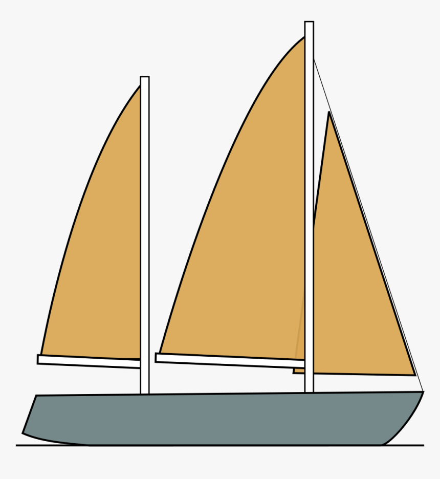 Transparent Free Clipart Sailboats - Ketch Sail, HD Png Download