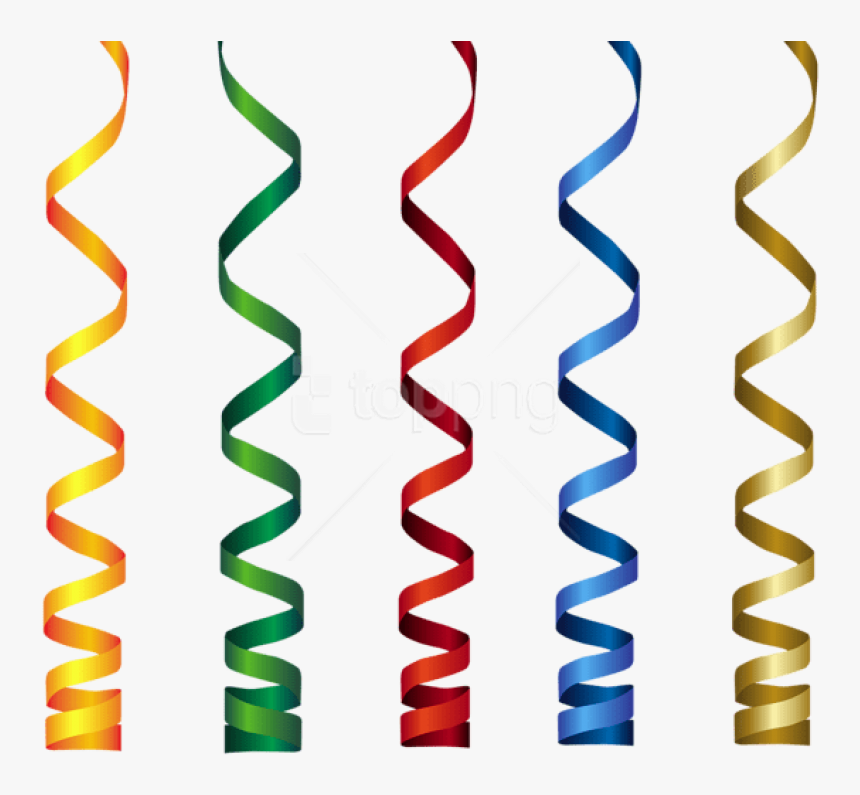 Free Png Download Curly Ribbons Transparent Clipart - Birthday Ribbon In Png, Png Download