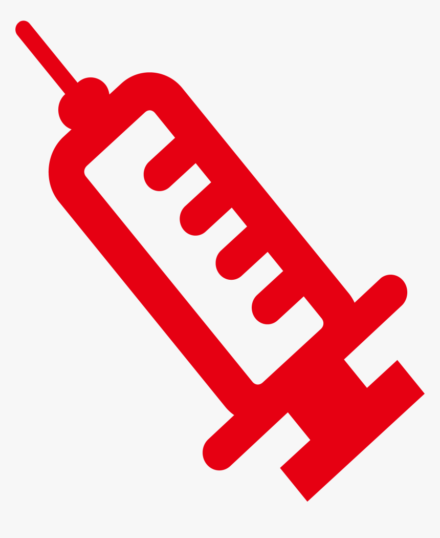 Vector Syringe Red Medical Symbol - Clip Art Hepatitis B, HD Png Download