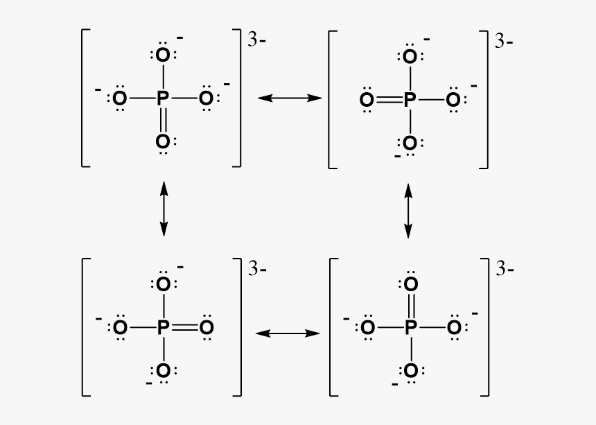 Phosphate Ion Resonance Structures, HD Png Download