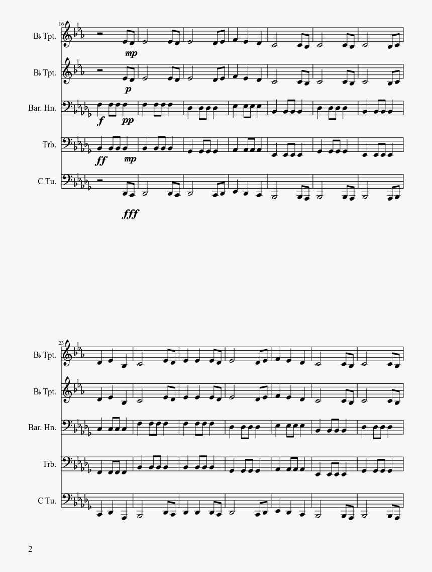 Dovahkiin Brass Quintet Sheet Music Composed By Arr - Sheet Music, HD Png Download