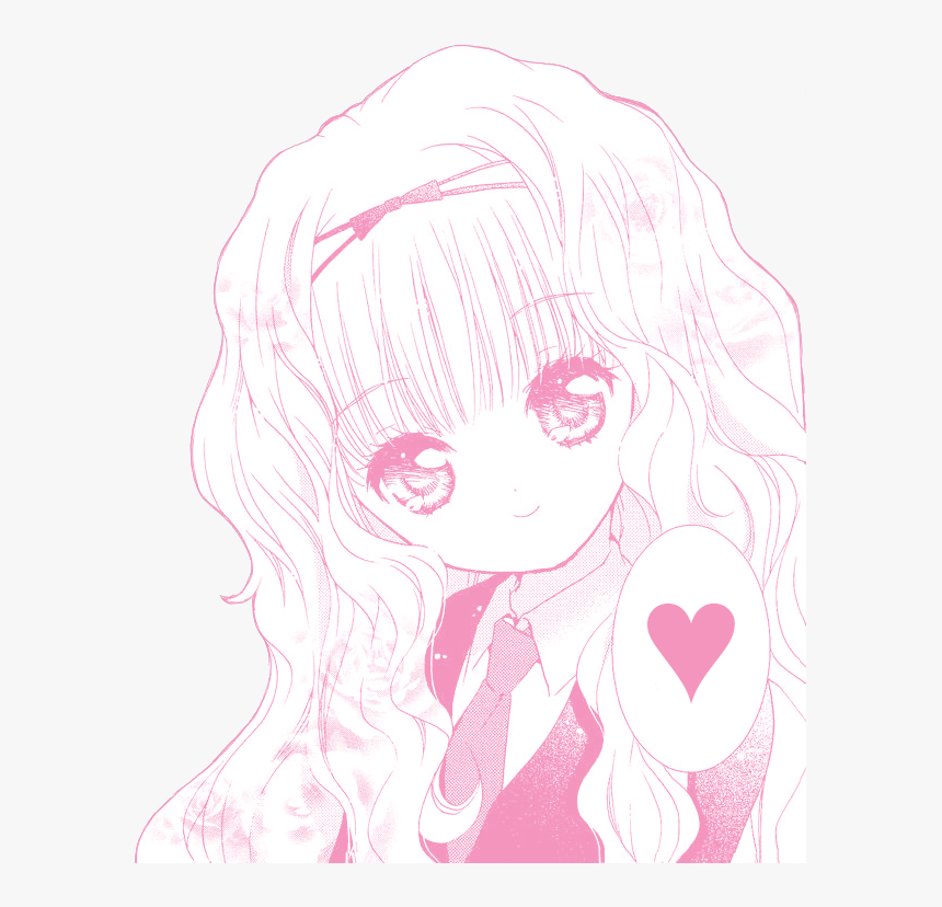 Anime Girl Sketch Pink Hd Png Download Transparent Png