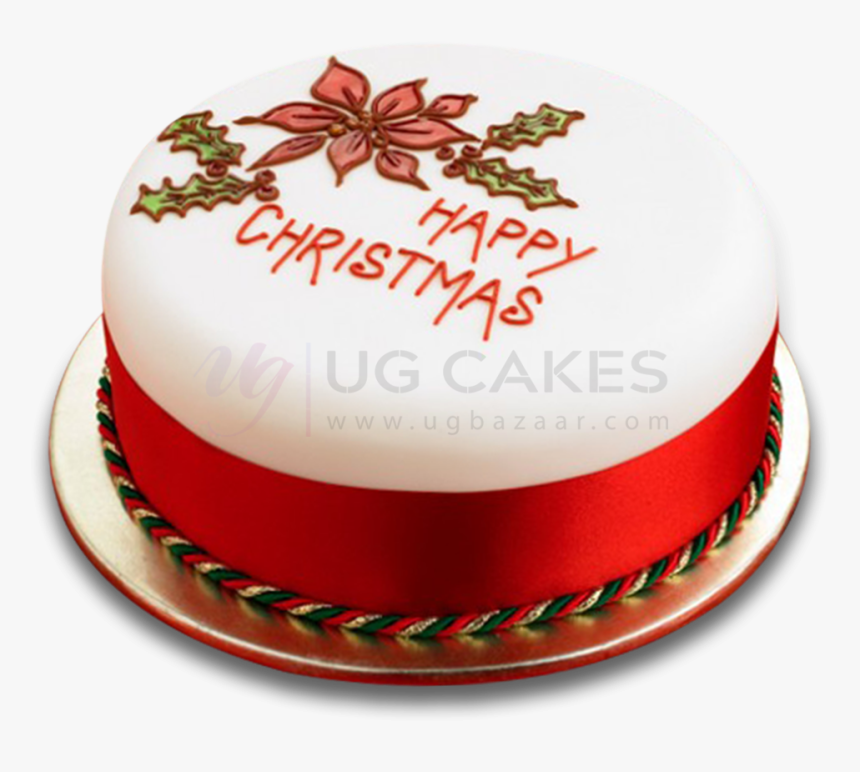 Cake Round Fondant Christmas, HD Png Download