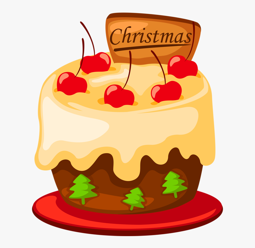 Transparent Desserts Clipart - Merry Christmas Cake Drawing, HD Png Download
