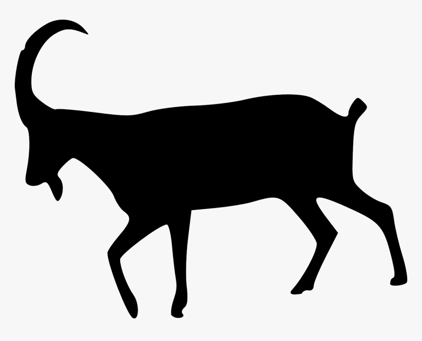Animal, Goat, Nature, Silhouette - Goat Silhouette Png, Transparent Png