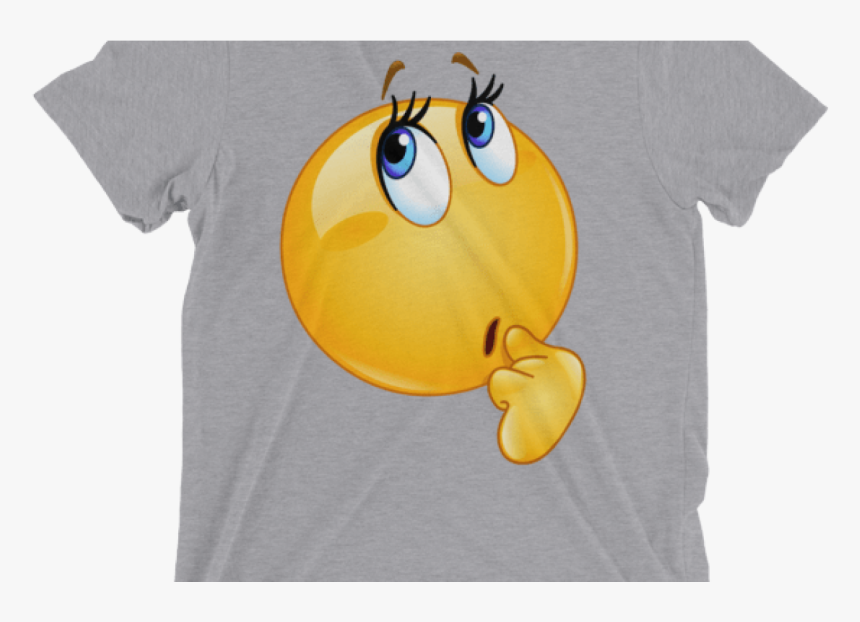 Funny Wonder Female Emoji Face T Shirt Women S Thinking - T-shirt, HD Png Download
