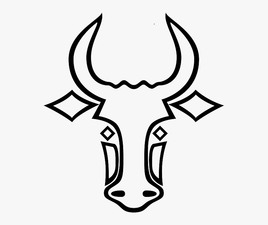 Goat Face Drawing - Easy Bull Head Drawing, HD Png Download