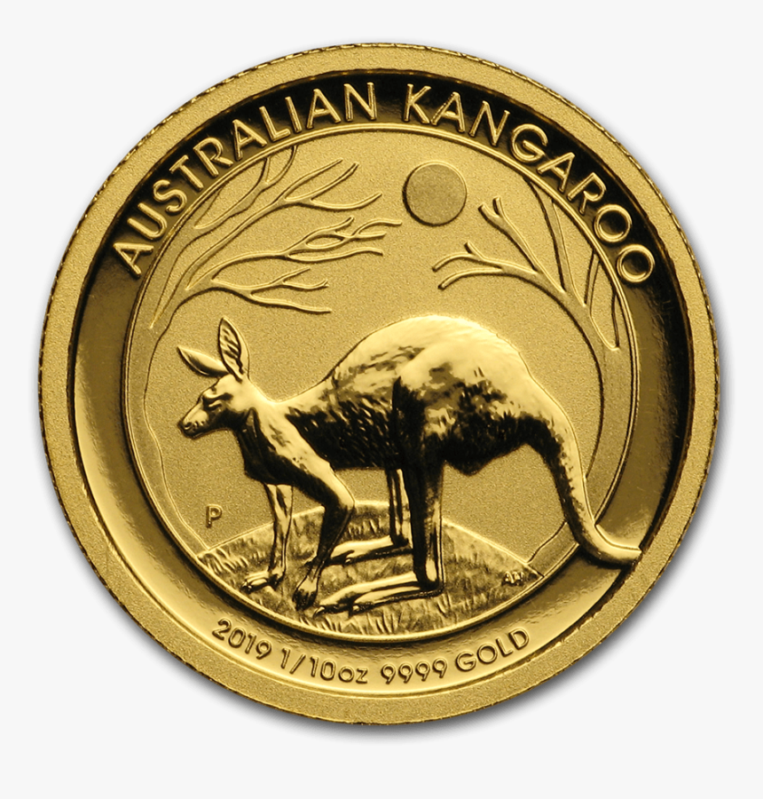 1/10th Oz Australian Kangaroo Gold Coin Reverse - Australian Kangaroo 1 4 Oz 2019, HD Png Download