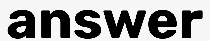 Answer Typography Png Image - Viawest, Transparent Png