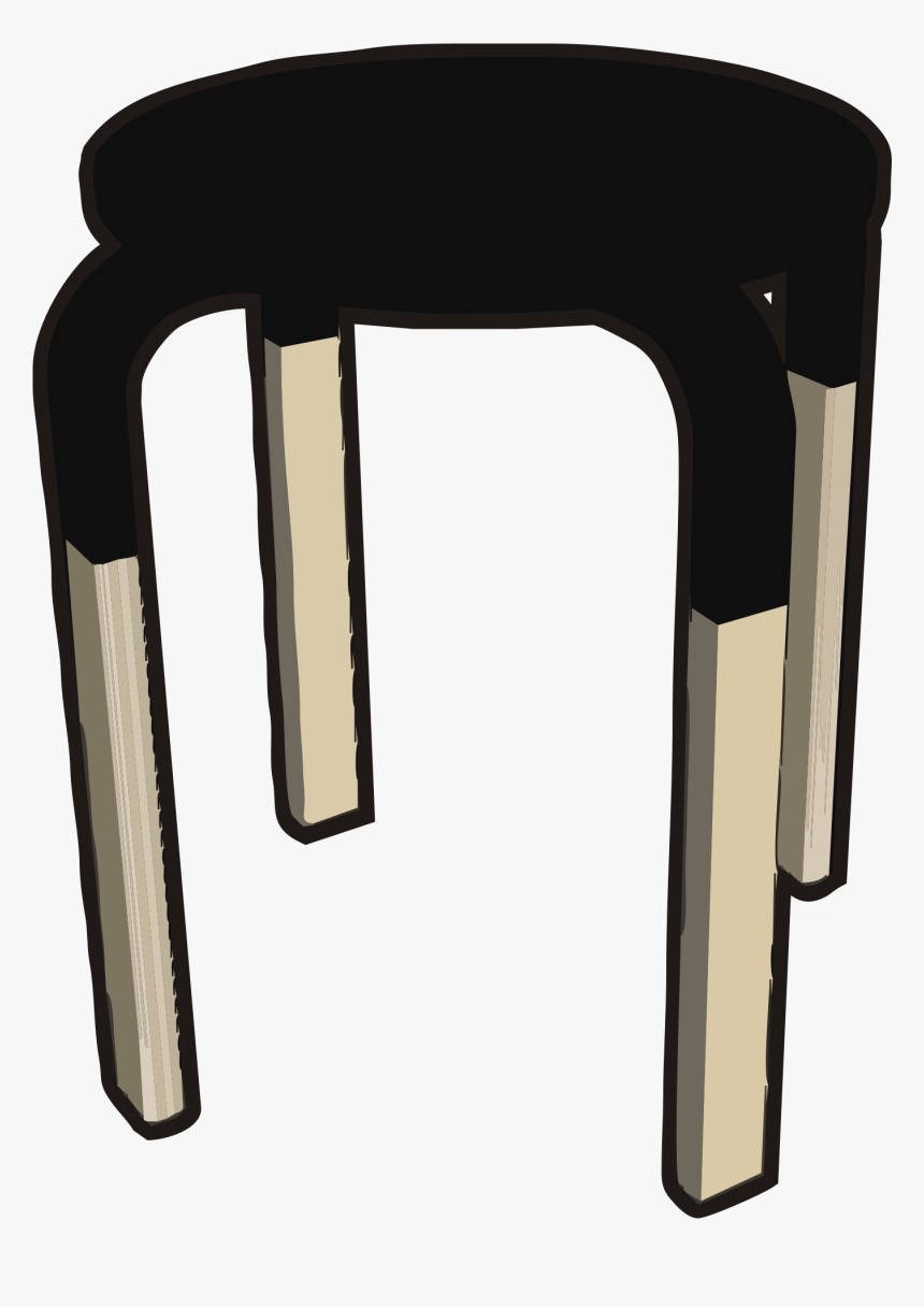 Frosta Stool, Half Black Clip Arts - Stool Clipart, HD Png Download