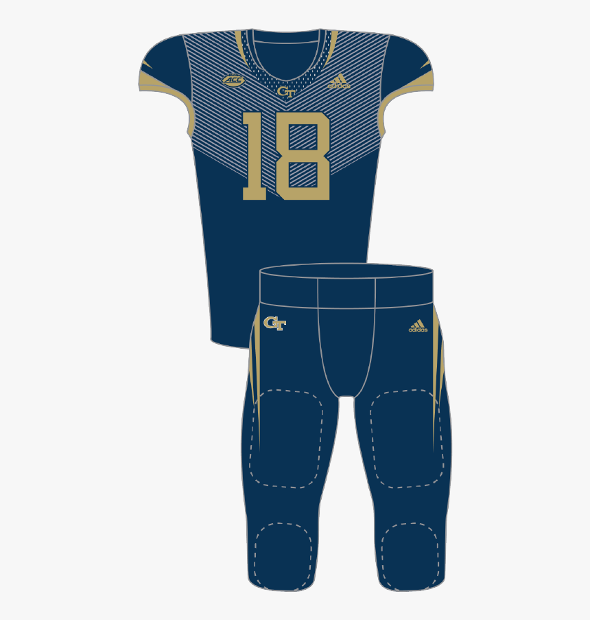 Georgia Tech 2018 Blue Uniform - Georgia Tech Blue Uniforms Png, Transparent Png