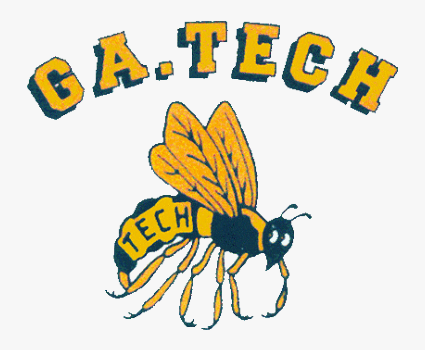 Ga Tech Yellow Jackets Iron Ons - Georgia Tech Yellow Jackets Vintage Logo, HD Png Download