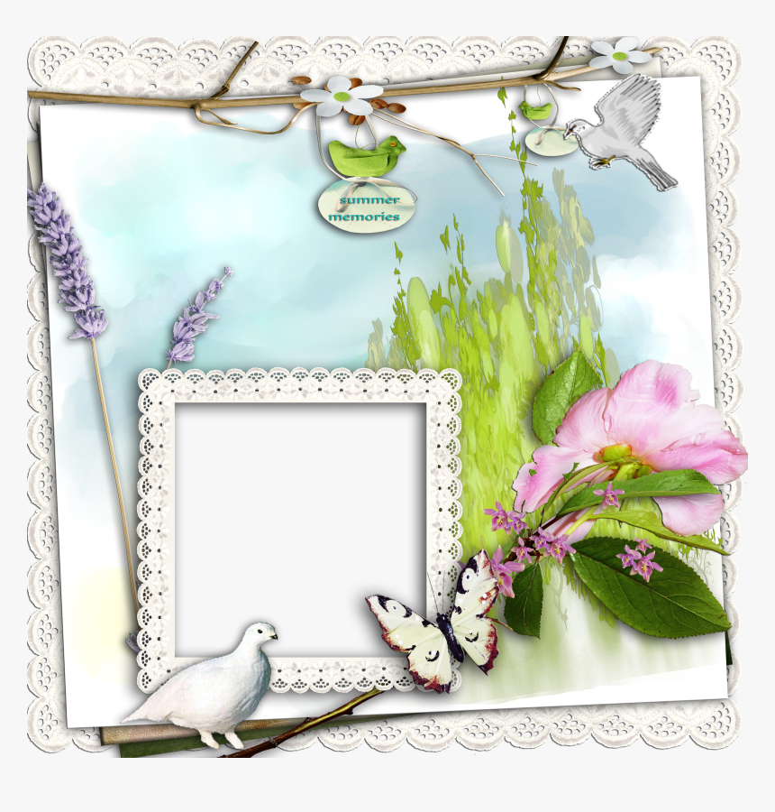 Floral Photo Studio Frame, HD Png Download