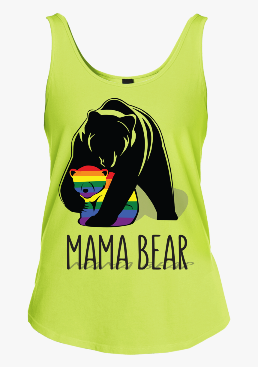 Mama Bear Lgbtq Threads Junior Fit Cotton Tank Top - Papa Bear Lgbtq Shirt, HD Png Download