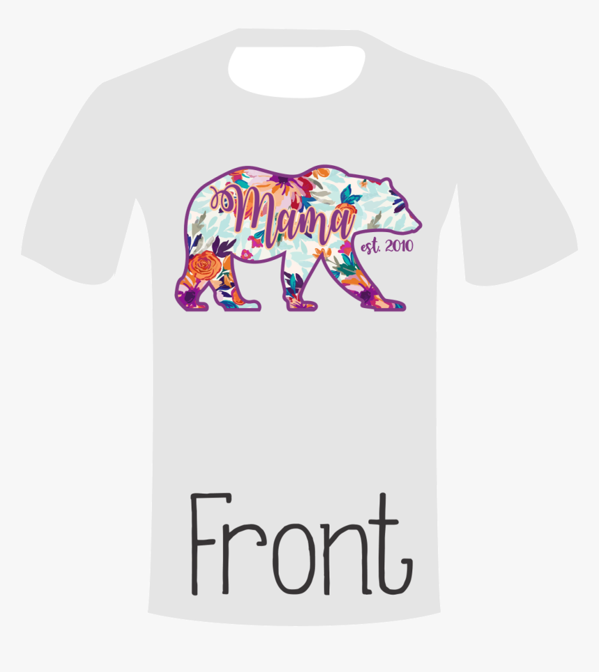 Mama Bear Shirt Grey - Indian Elephant, HD Png Download