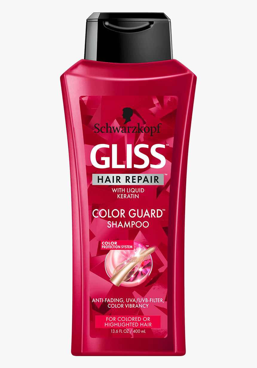 Gliss Us Color Guard Shampoo - Schwarzkopf Gliss Fiber Therapy Shampoo, HD Png Download