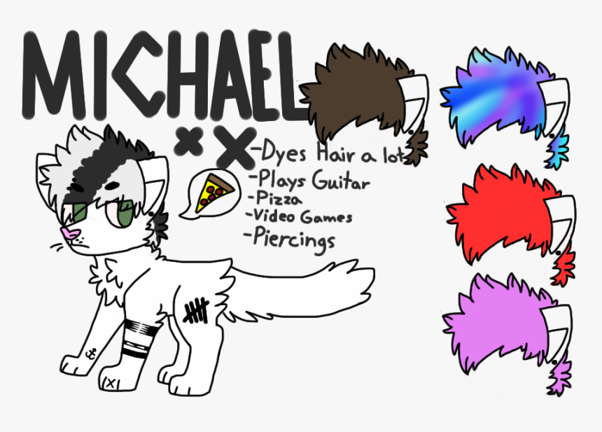 Based On Michael Clifford From 5sos, He S A Cat - Cartoon, HD Png Download