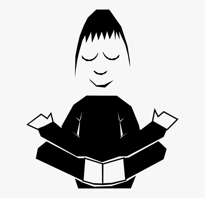 Monochrome Behavior - Meditation Self Control Cartoon, HD Png Download
