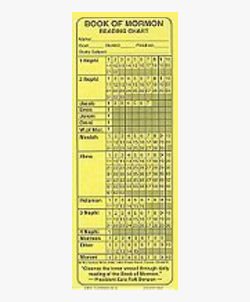 Book Of Mormon Reading Chart, HD Png Download