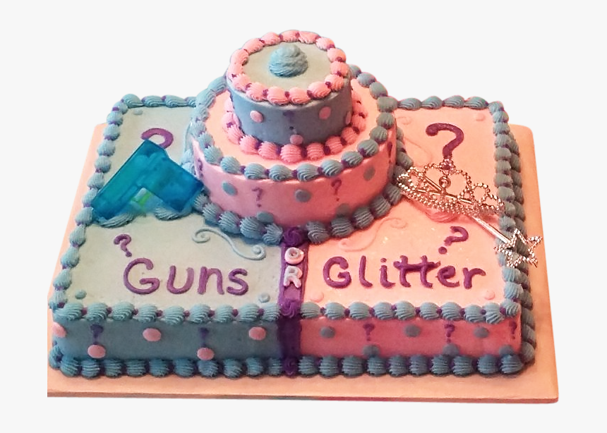 Guns And Glitter Theme Cakes, HD Png Download