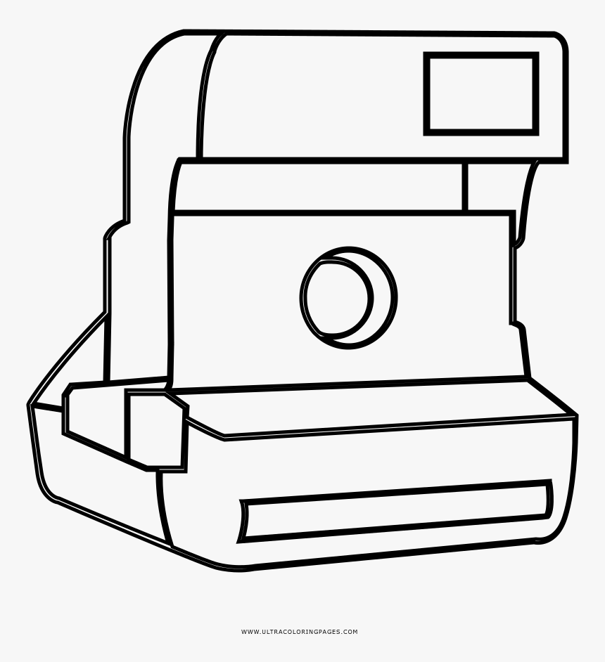 Polaroid Coloring Page - Line Art, HD Png Download
