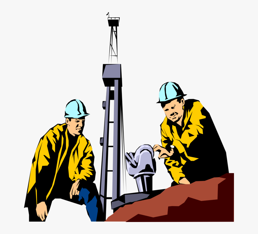 Image Library Download Workers With Drill Bit And Derrick - Oil And Gas Png, Transparent Png
