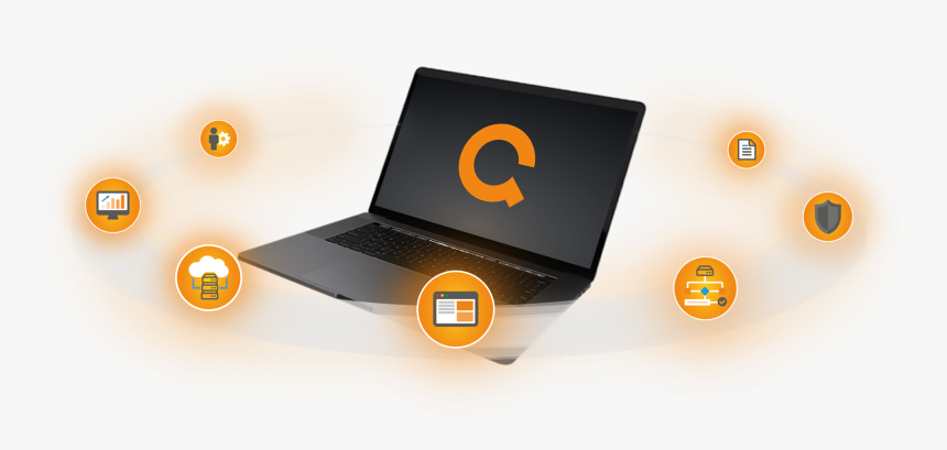 Qvest - Cloud Animation - Transparent Laptop 3d, HD Png Download