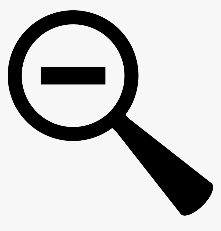 Zoom Out Magnifier Symbol With Minus Sign Inside - Magnifying Glass With Exclamation Mark, HD Png Download
