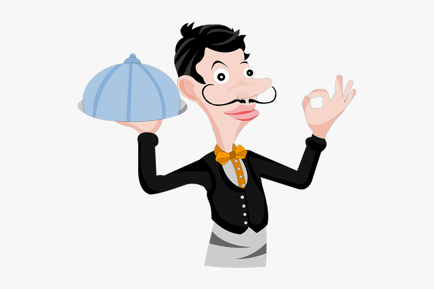 Butler, Noker, Vector Art, Vector Image, Vector Man - Arabic Conversation In Restaurant, HD Png Download