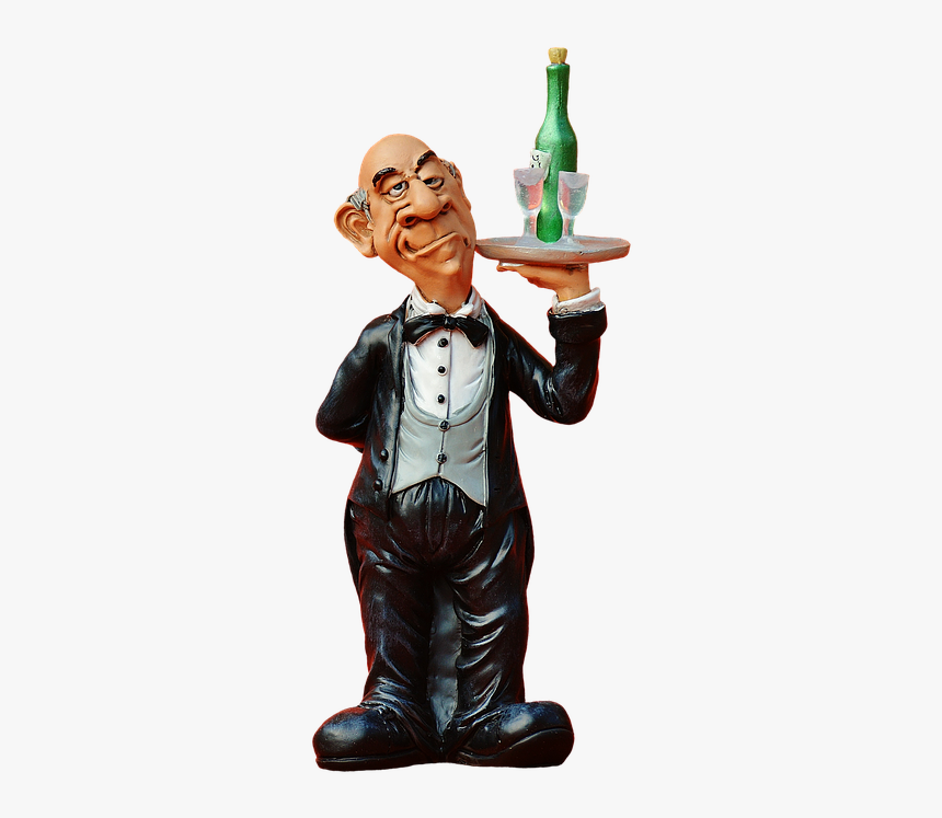 Butler, Tray, Beverages, Wine, Champagne, Operation - Bandeja De Bebidas Png, Transparent Png