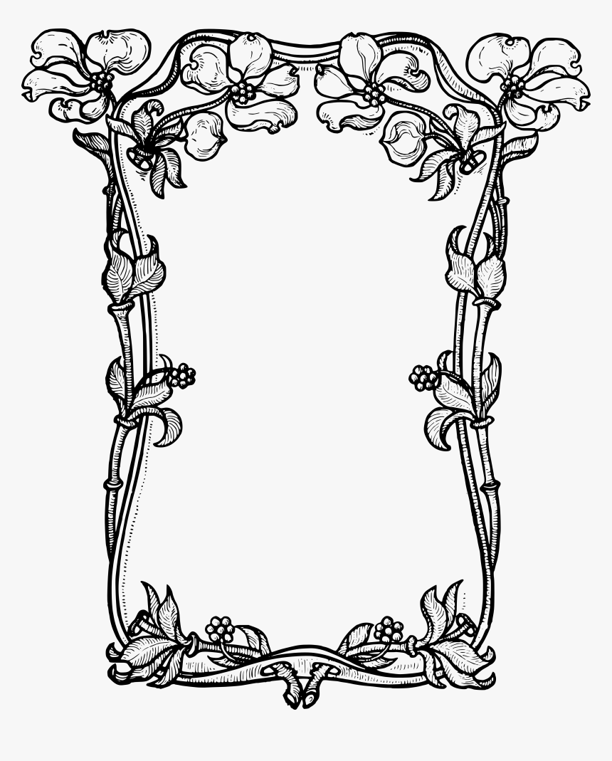 Stock Images Dogwood Flower Frame Clip Art & Vector - Clip Art, HD Png Download