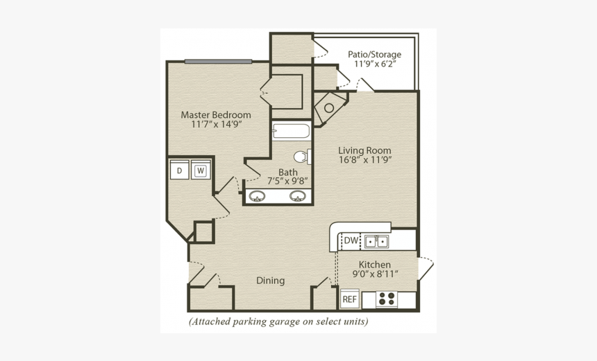 0 For The The Dogwood With Sunroom Floor Plan - The Retreat At River Park Apartments, HD Png Download