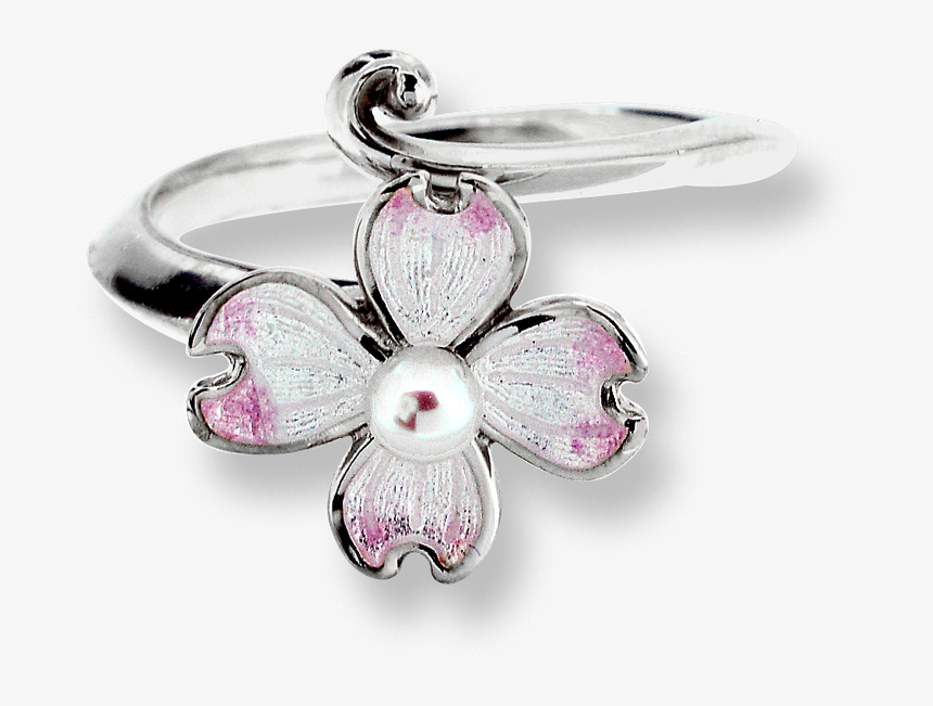 Nicole Barr Designs Sterling Silver Dogwood Ring-white - Body Jewelry, HD Png Download