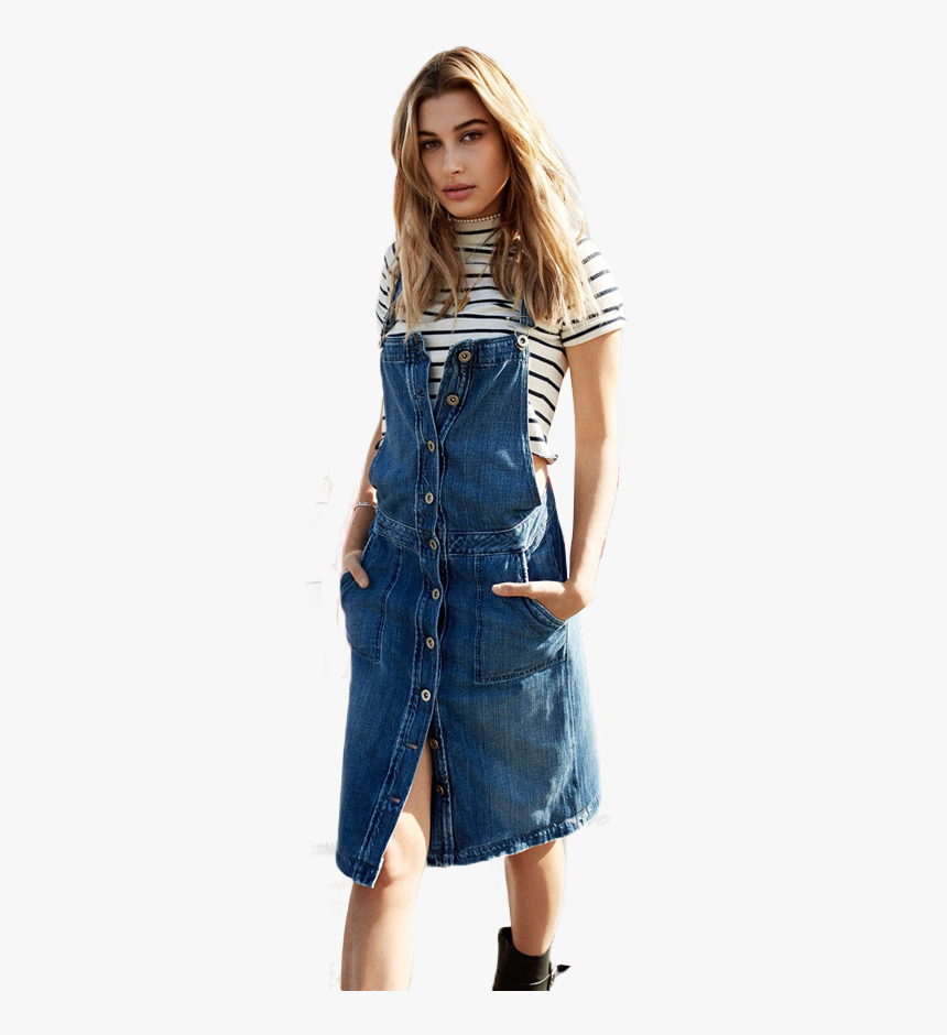 #png #tumblr #aesthetic #girl #model #blonde #white - Denim Street Style Hailey Baldwin, Transparent Png