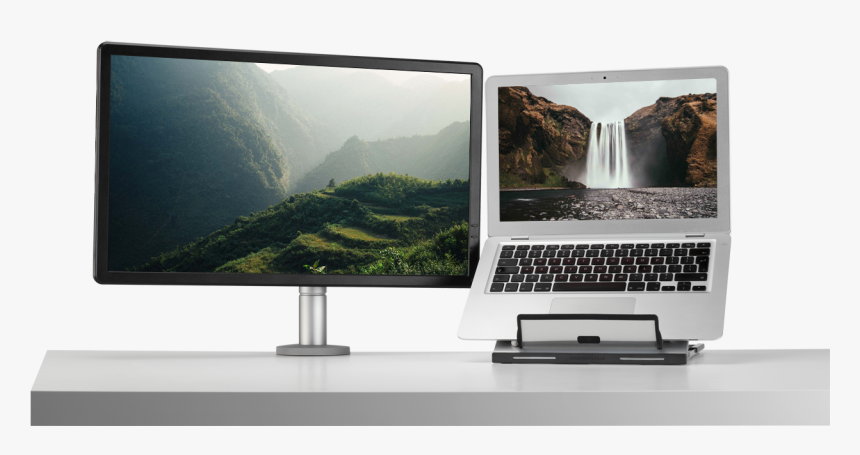 Laptop Stand For Dual Screen, HD Png Download