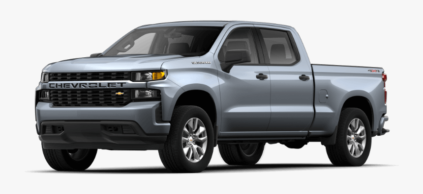 2019 Chevy Silverado Custom In Silver - 2019 Chevy Silverado 1500 Red, HD Png Download