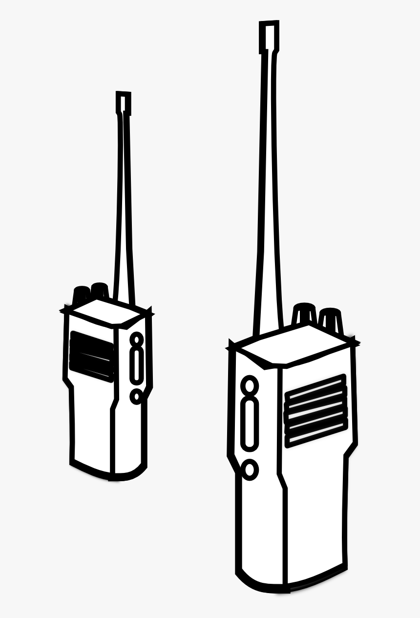 Smart Phone Clip Art - Walkie Talkie Black And White, HD Png Download