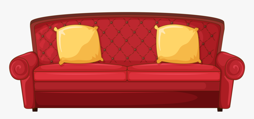 Canape Jaune Et Rouge Clipart , Png Download - Canapé Clipart, Transparent Png