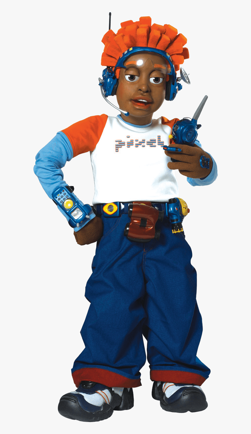 Pixel Holding A Walkie Talkie - Black Lazy Town Characters, HD Png Download
