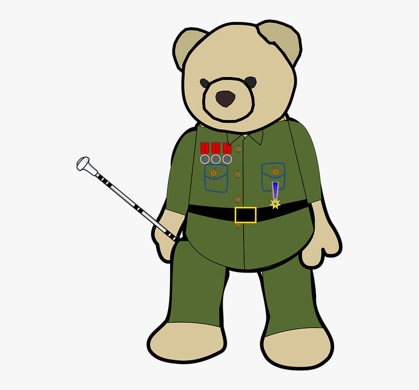 Army, Baton, Bear, Commander, Field Marshal, General - Clip Art, HD Png Download