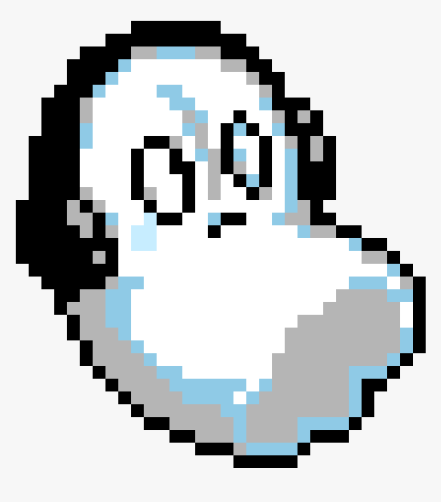 Napstablook Pixel Art Png, Transparent Png