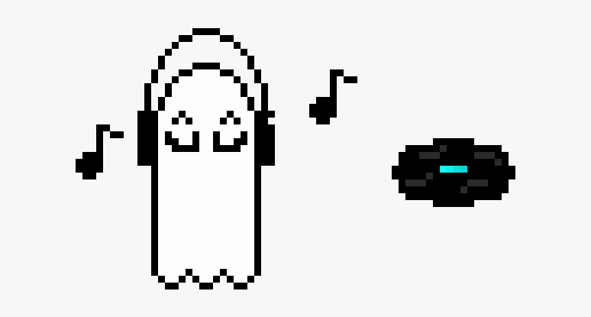 Napstablook Pixel Art, HD Png Download