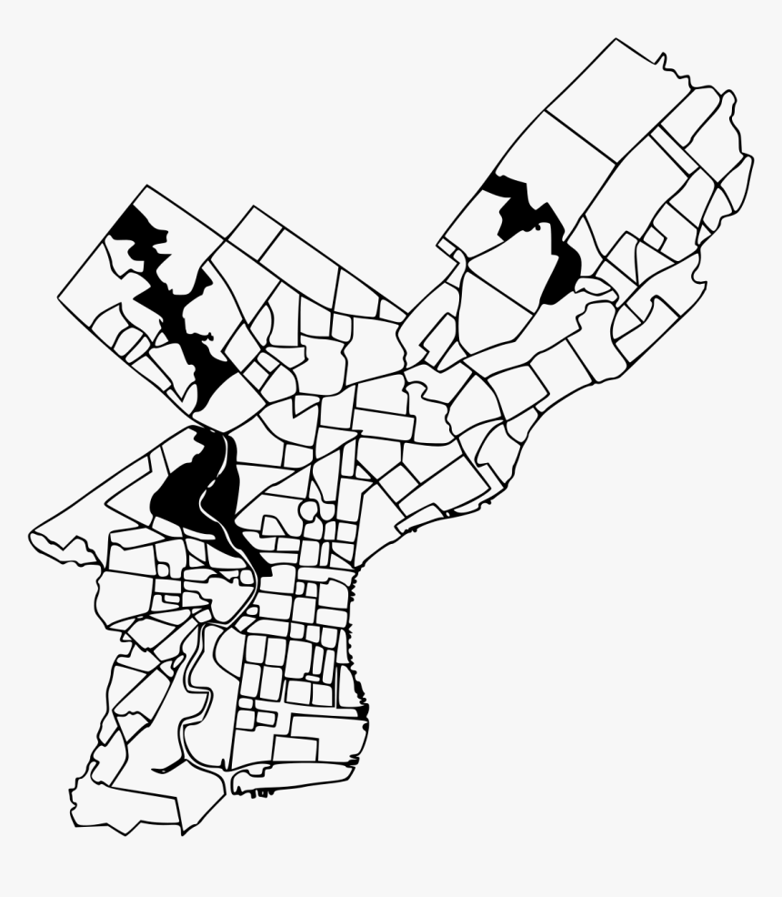List Of Philadelphia Neighborhoods - Mt Airy Philadelphia Map, HD Png Download
