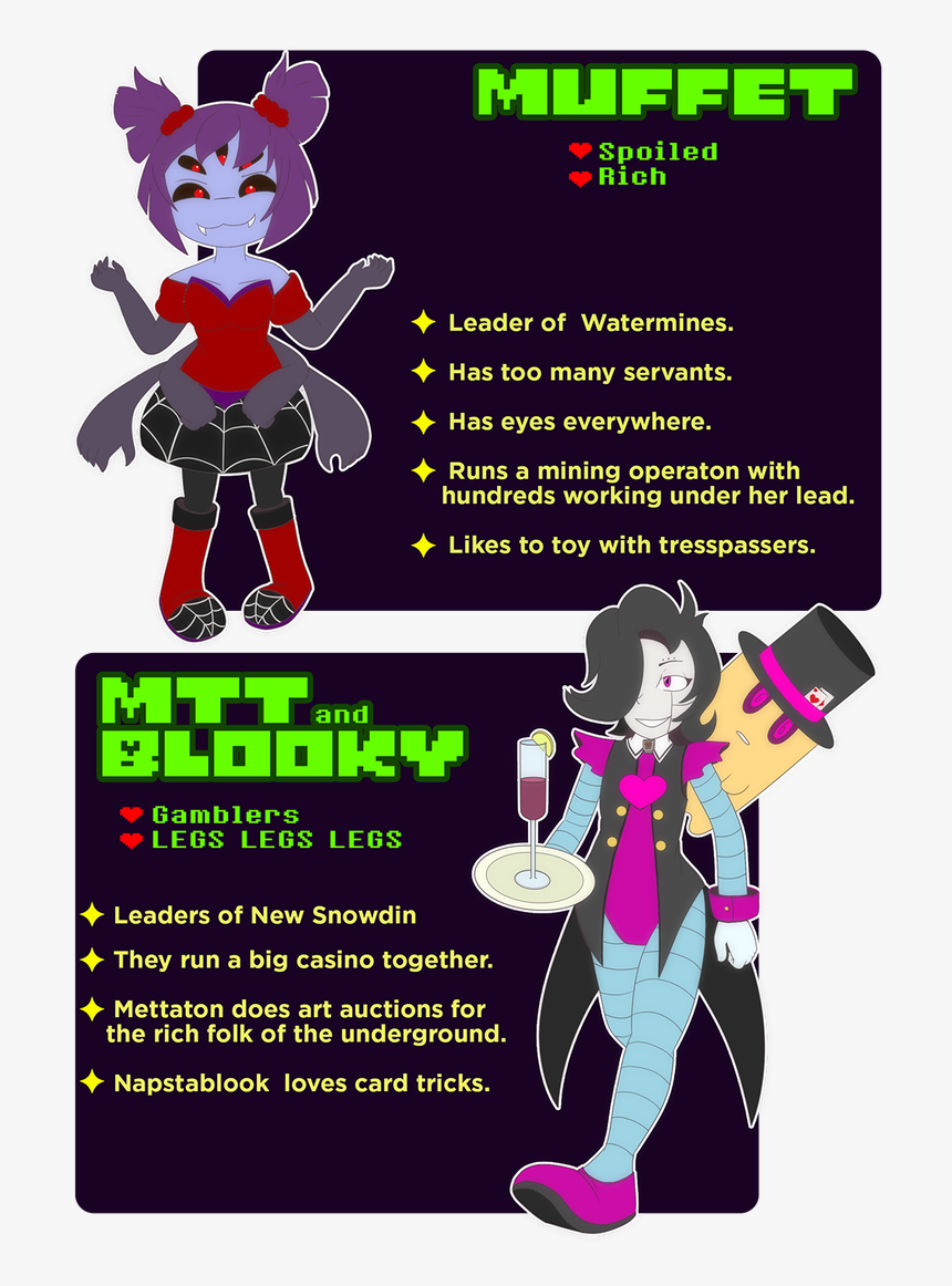 Underchaser Muffet Mtt And Napstablook - Cartoon, HD Png Download