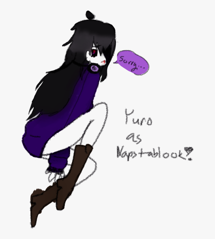 [doodless ] Yuro As Napstablook - Cartoon, HD Png Download