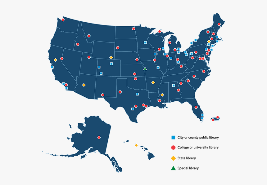 Ptrc Locations By State - Small Picture Of The United States, HD Png Download